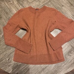 Halogen Women's Warm Terracotta Crew Neck Sweater